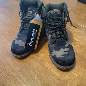 Deer Stags Kids' Mak2 Waterproof Work Boot - Green Camo